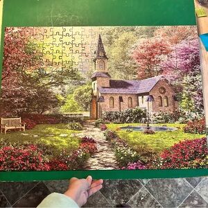 300 piece puzzle easy handling church garden complete